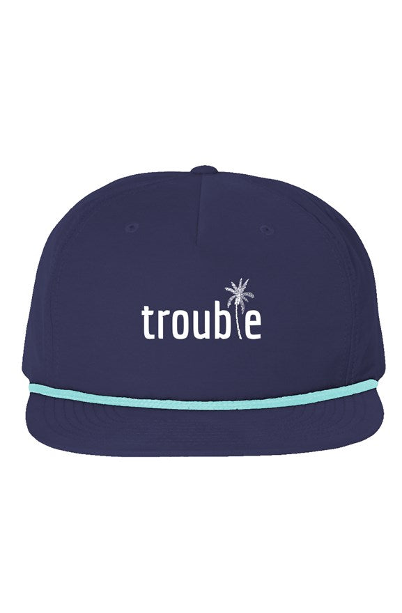 Trouble - Navy 5 Panel Golf Cap