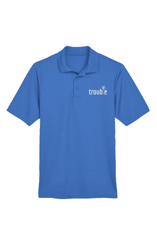 Trouble - Blue Performance Polo