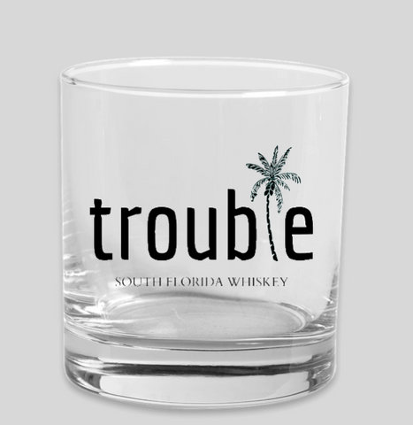 Trouble Whiskey Glass