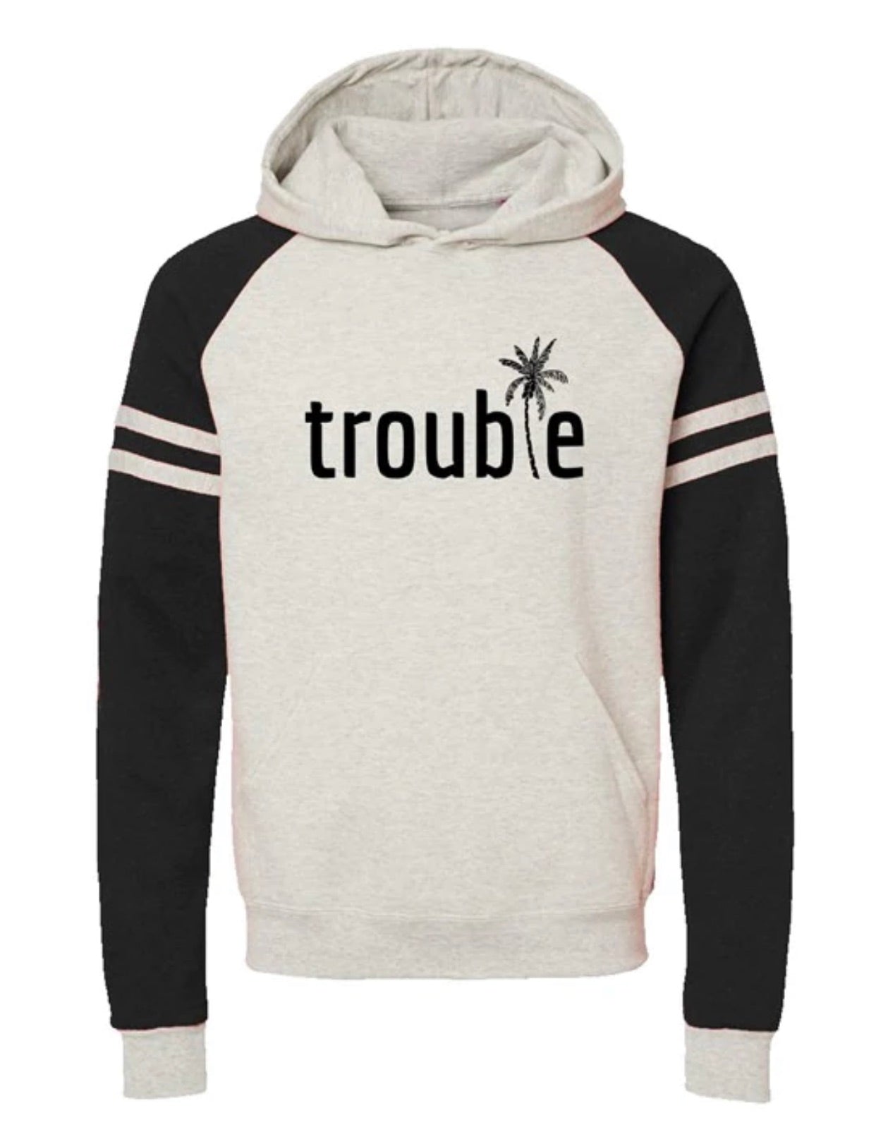 Trouble - Varsity Raglan Hoodie