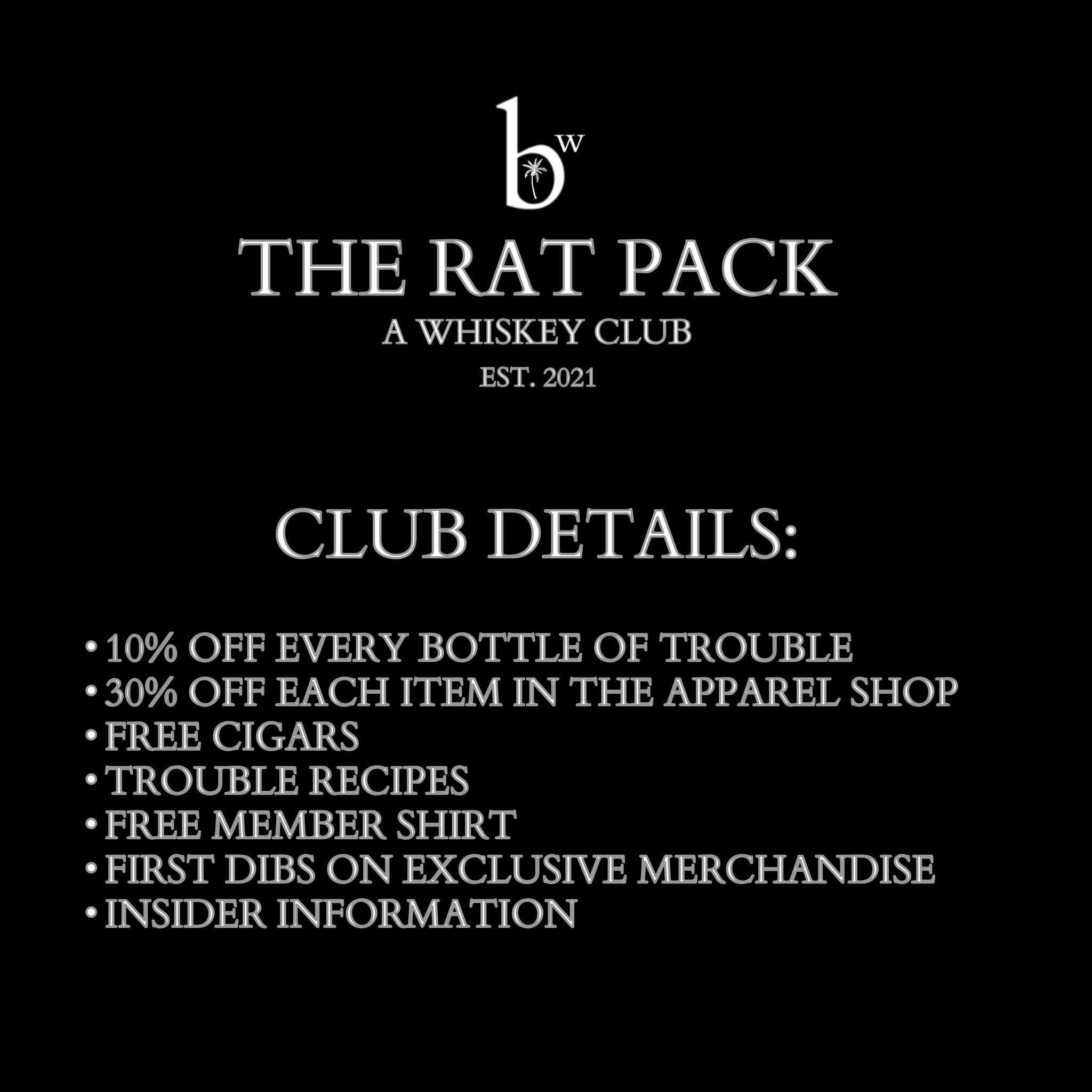 The Rat Pack - A Whiskey Club (Monthly Subscription)