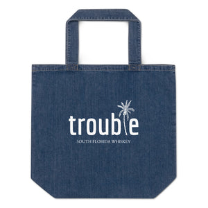Trouble Whiskey - Organic Denim Tote Bag